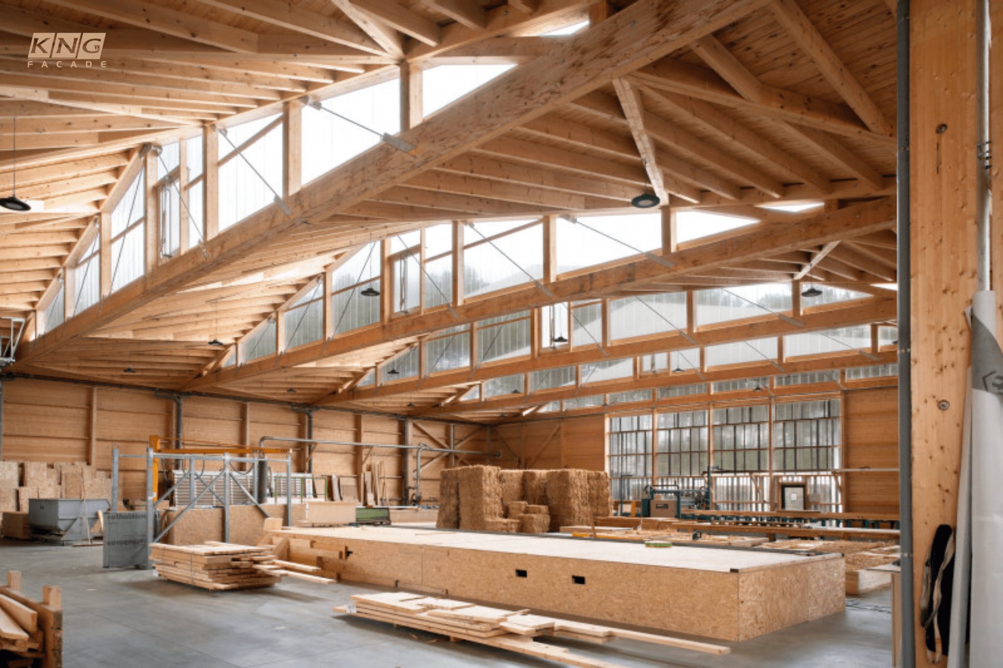 sử dụng gỗ glulam 